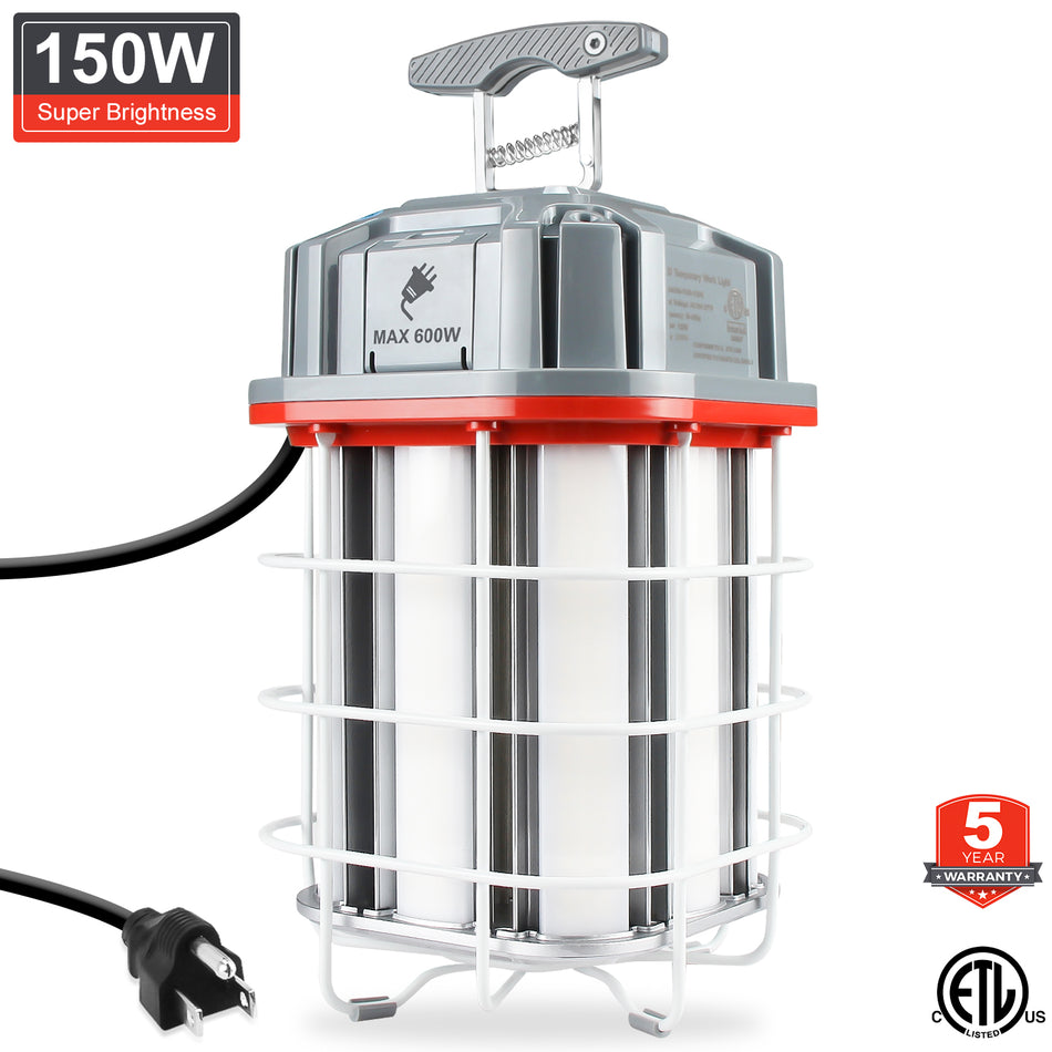 KUKUPPO 150W LED Square Work Light - CE&ETL,22500LM,5000K,100-277VAC,US Plug