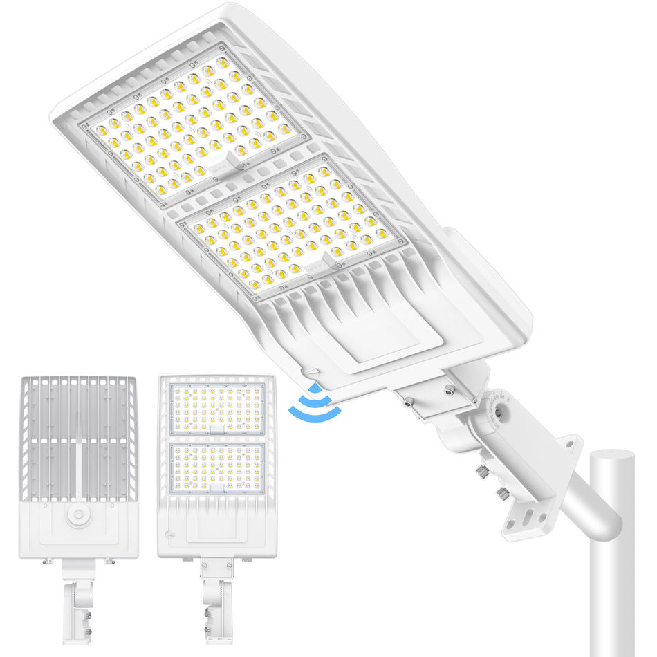 KUKUPPO 400W/320W/240W LED Shoebox Light - UL&DLC,60000LM,5000K,100-277V,With Photocell,A&N Bracket