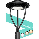 KUKUPPO 80W/60W/48W LED Post Top Light - ETL&DLC,12000LM,3000K/4000K/5000K,100-277VAC,IP65,With Built-In Photocell