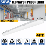 KUKUPPO 6PACK 4FT 50/40/30W LED Vapor Light - 7500LM, 3000/4000/5000K, 100-277V, 0-10V Dimmable