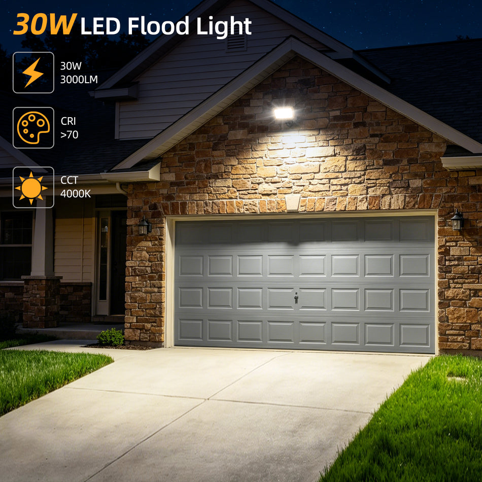 KUKUPPO 6PACK 30W LED Knuckle Flood Light - 3000LM, 4000K, 100-277V