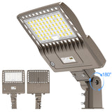 KUKUPPO 240W/200W/150W LED Shoebox Light - UL&DLC,36000LM,5000K,277-480V,With Photocell,Slip Fitter