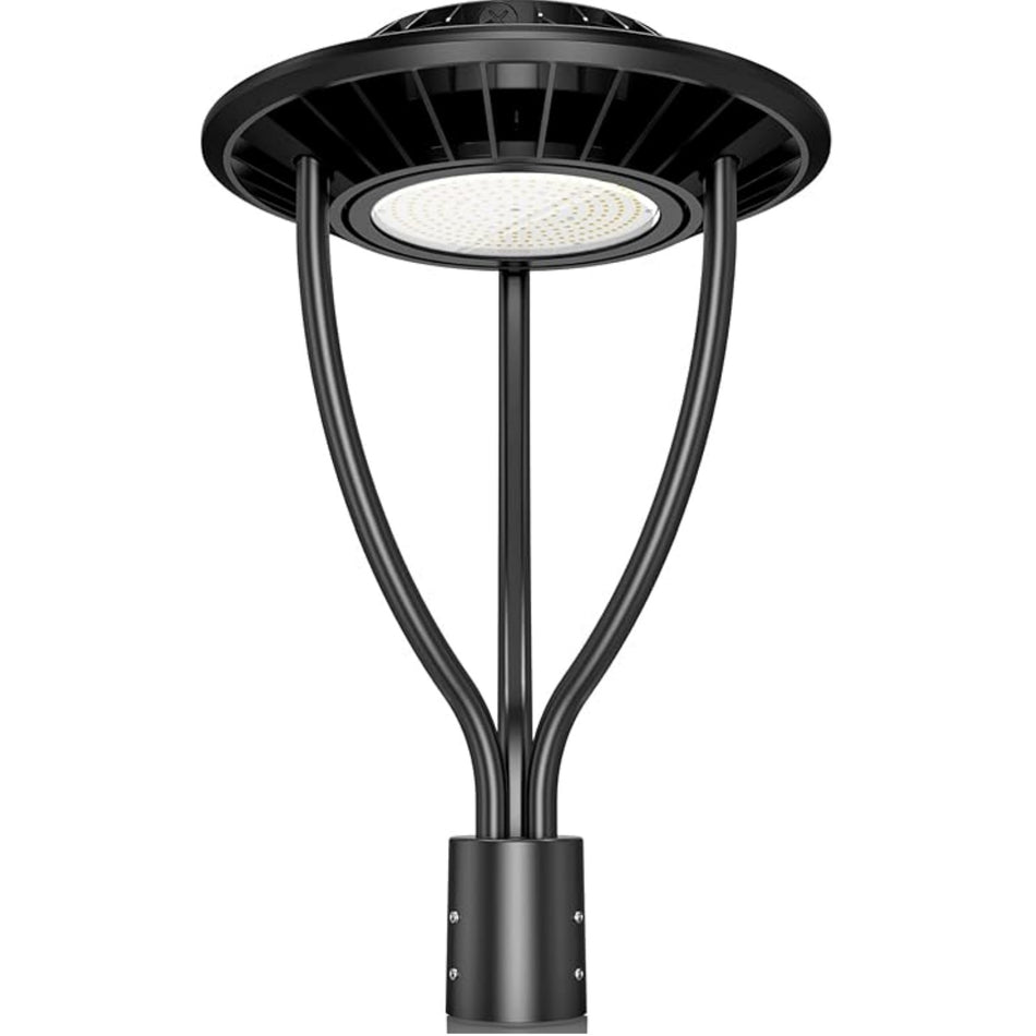 KUKUPPO 60W/48W/36W LED Post Top Light - ETL&DLC&CE,9000LM,5000K,100-277VAC,IP65,With Built-In Photocell