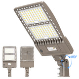 KUKUPPO 400/320/240W LED Shoebox Light - Built-in Photocell Series, 60000LM, 100–277V, 5000K, Slip Fitter