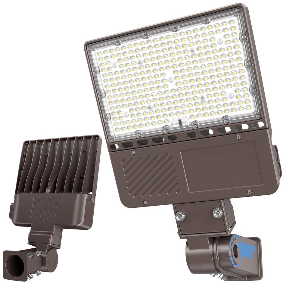 KUKUPPO 200W/160W/120W LED Parking Lot Light - 30000LM, 100–277V, 5000K