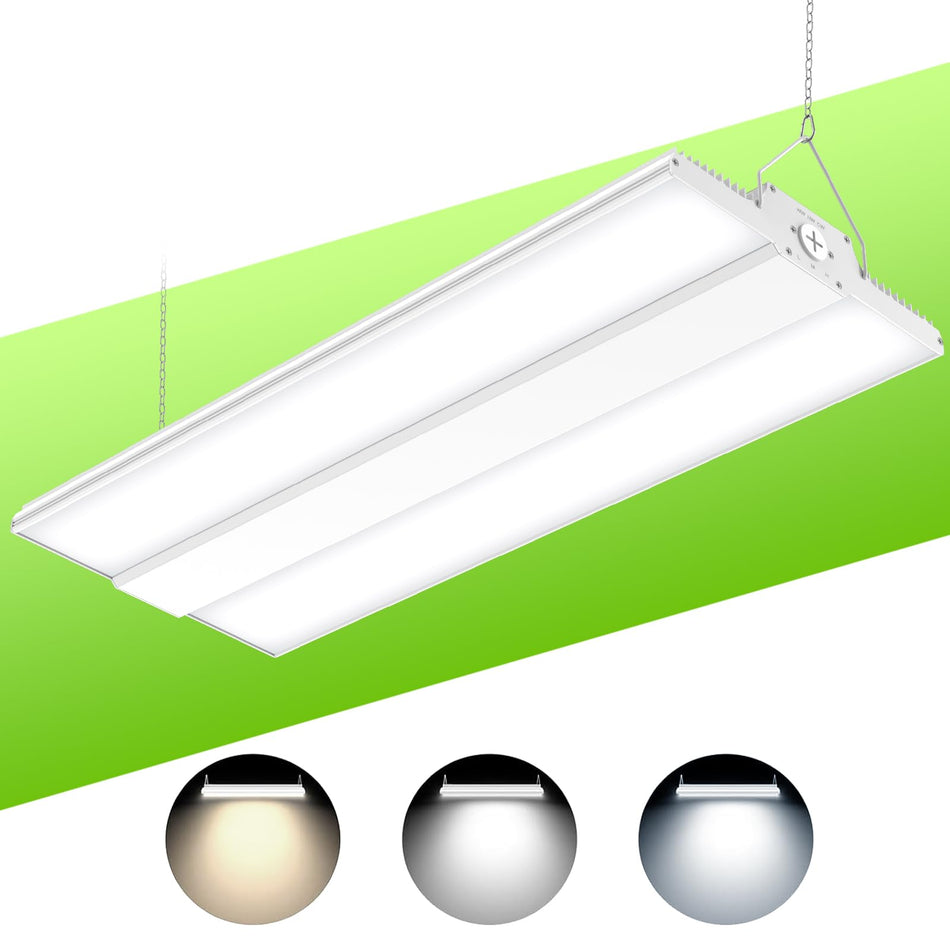 KUKUPPO 400W/320W/240W LED Linear High Bay - UL/DLC/ETL,60000LM,4500/5000/5700K,100-277VACA,With Microwave Expansion Port