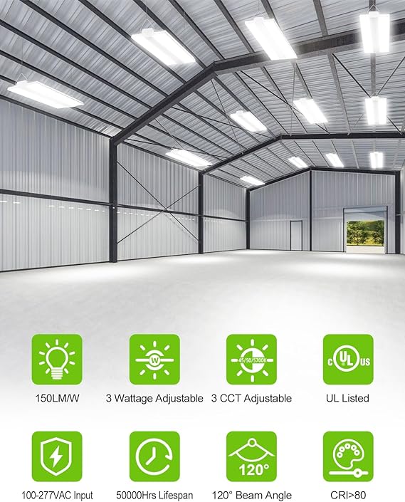 KUKUPPO 300W/240W/200W LED Linear High Bay - UL/DLC/ETL,45000LM,4500/5000/5700K,100-277VAC,With Microwave Expansion Port