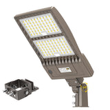KUKUPPO 240W-400W LED Shoebox Light - Adjustable Wattage Series, 277-480V, 5000K, With Photocell