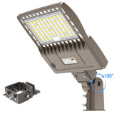KUKUPPO 240/200/150W LED Shoebox Light - Built-in Photocell Series, 36000LM, 100–277V, 5000K