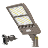 KUKUPPO 240W-400W LED Shoebox Light - Adjustable Wattage Series, 277-480V, 5000K, With Photocell