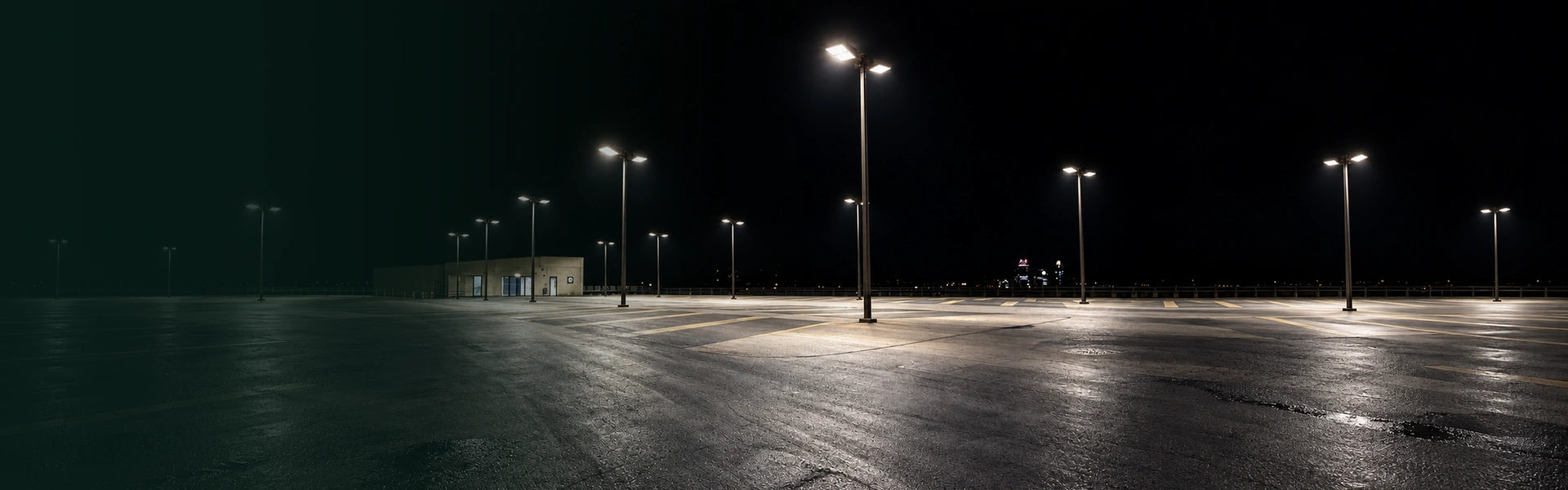 LED PARKING LOT LIGHT application scene with real product photographs
